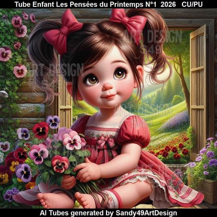 Tube Enfant Les Pensées du Printemps N°1  2026