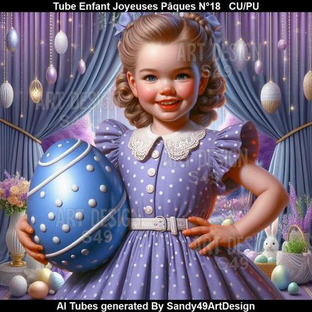 Tube Enfant Joyeuse Pâques N°18