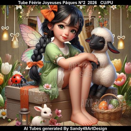 Tube Féérie Joyeuses Pâques N°2  2026