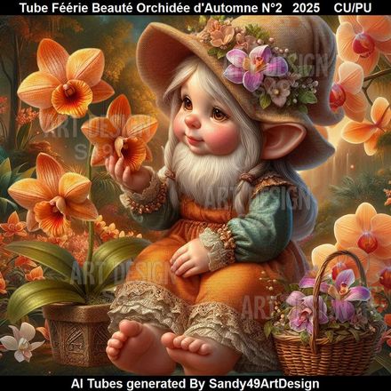 Tube Féérie Beauté Orchidée d'Automne N°2   2025