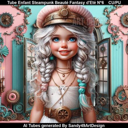 Tube Enfant Steampunk Beauté Fantasy d&#x27;Eté N°6