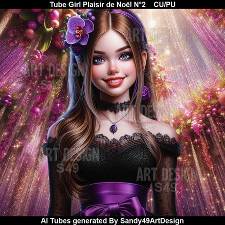 Tube Girl Plaisir de Noël N°2