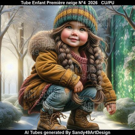 Tube Enfant Première neige N°4  2026