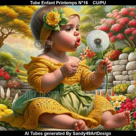 Tube Enfant Printemps N°16