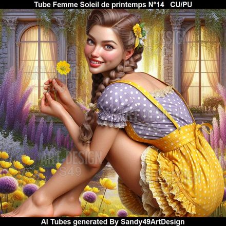 Tube Femme Soleil de printemps N°14