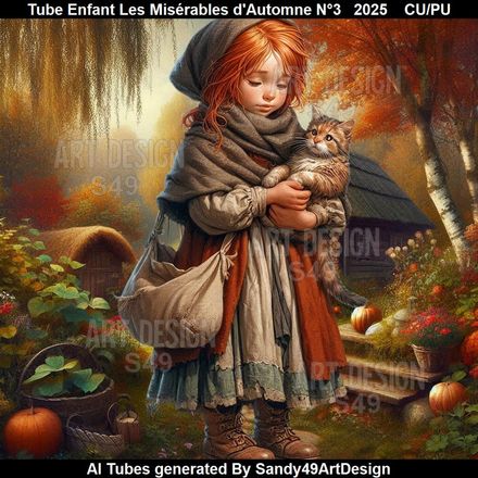 Tube Enfant Les Misérables d&#x27;Automne N°3   2025