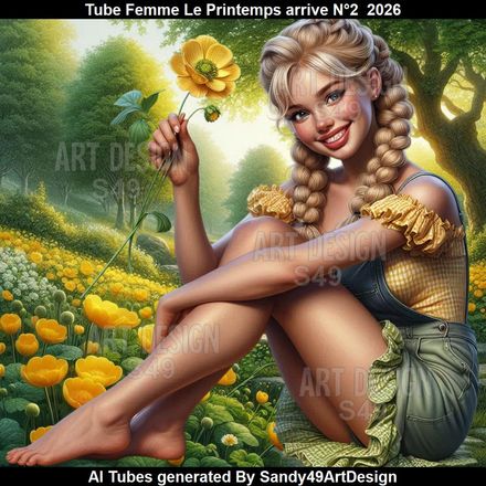Tube Femme Le Printemps arrive N°2  2026