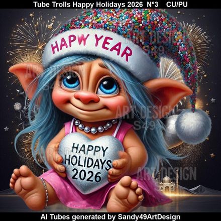 Tube Trolls Happy Holidays 2026  N°3