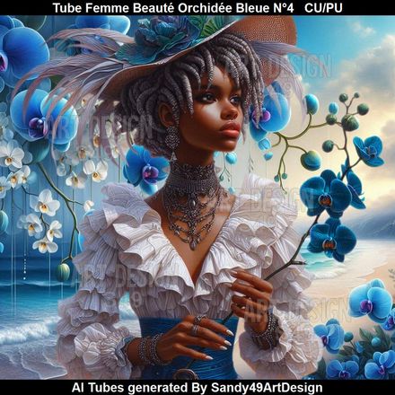Tube Femme Beauté Orchidée Bleue N°4