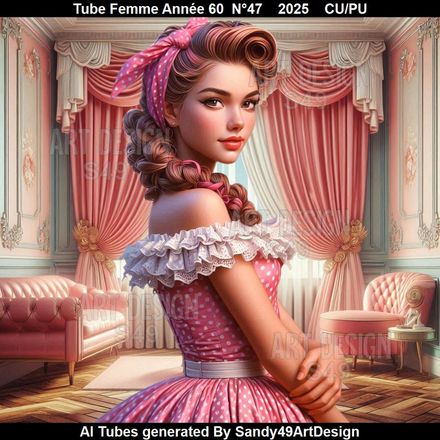 Tube Femme Année 60  N°47    2025