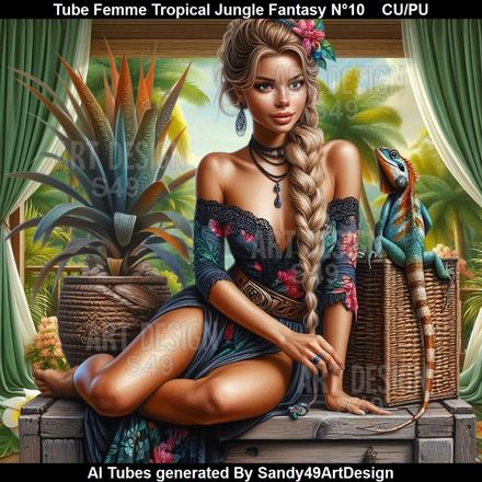 Tube Femme Tropical Jungle Fantasy N°10