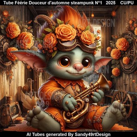 Tube Féérie Douceur d&#x27;automne steampunk N°1   2025