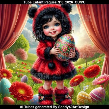 Tube Enfant Pâques N°6  2026