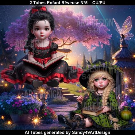 2 Tubes Enfant Rêveuse N°5