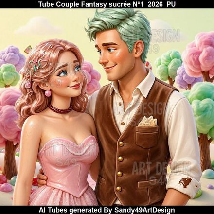 Tube Couple Fantasy sucrée N°1  2026