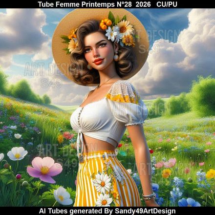 Tube Femme Printemps N°28  2026
