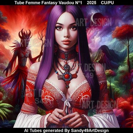 Tube Femme Fantasy Vaudou N°1    2025