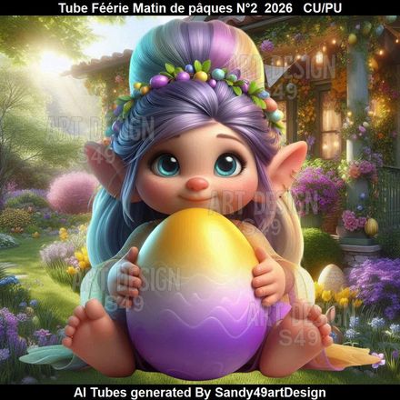 Tube Féérie Matin de Pâques N°2  2026