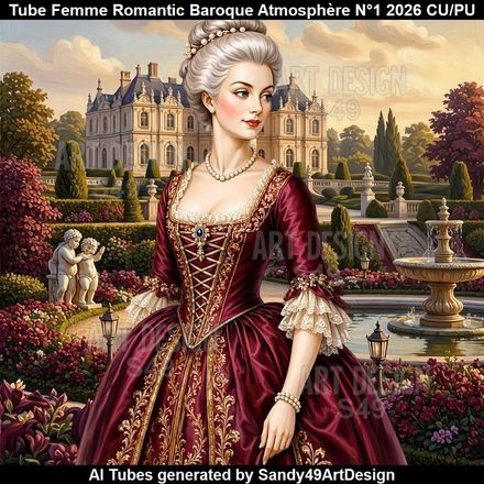 Tube Femme Romantic Baroque Atmosphère N°1  2026
