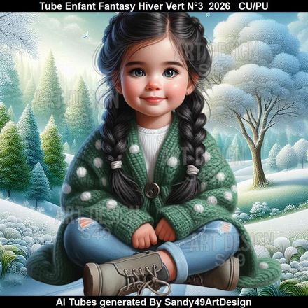 Tube Enfant Fantasy Hiver vert N°3   2026