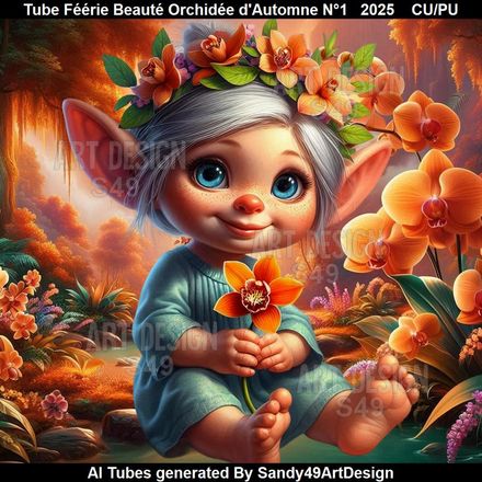 Tube Féérie Beauté Orchidée d'Automne N°1   2025