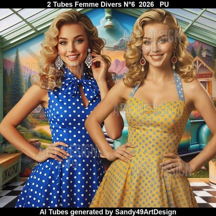 2 Tubes Femme Divers N°6  2026