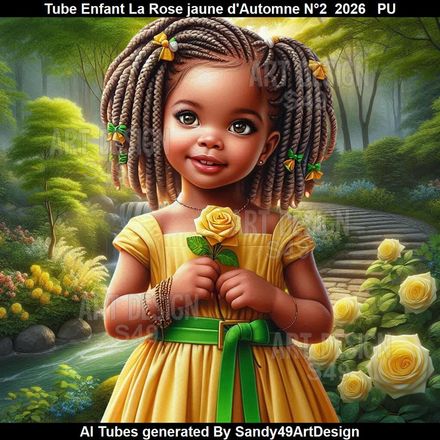Tube Enfant La Rose jaune d'Automne N°2  2026