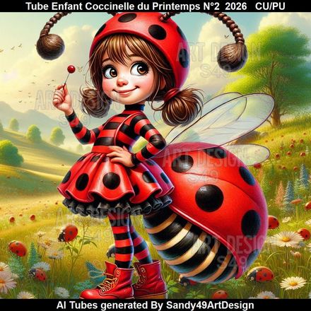 Tube Enfant Coccinelle du Printemps N°2  2026