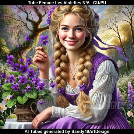 Tube Femme Les Violettes N°6
