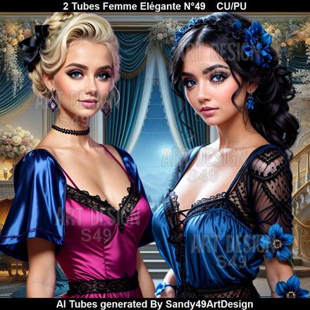 2 Tubes Femme Elégante N°49