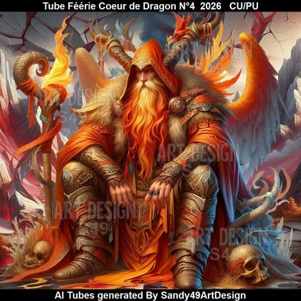 Tube Féérie Coeur de Dragon N°4  2026