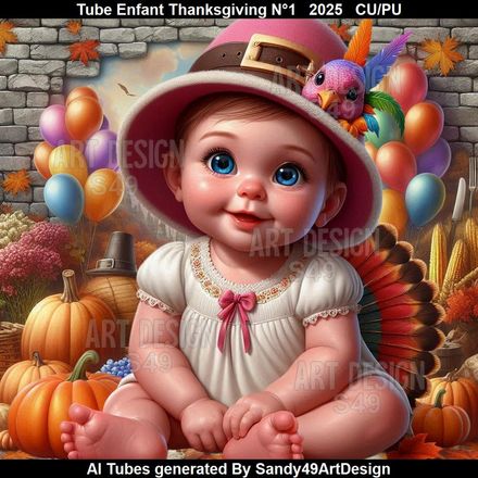 Tube Enfant Thanksgiving N°1   2025