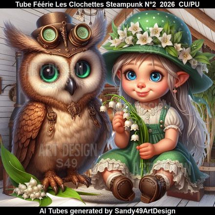 Tube Féérie Les Clochettes Steampunk N°2  2026
