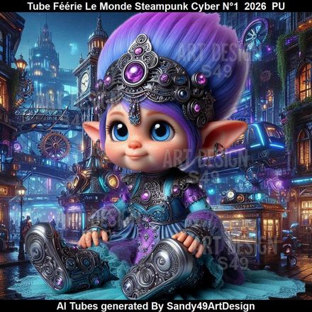 Tube Féérie Le Monde Steampunk Cyber N°1  2026