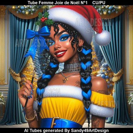 Tube Femme La Joie de Noël N°1