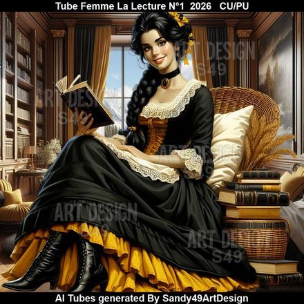 Tube Femme La Lecture N°1  2026