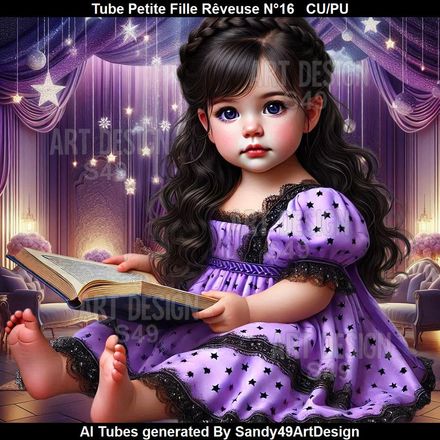 Tube Petite Fille Rêveuse N°16
