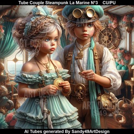 Tube Couple Steampunk La Marine N°3