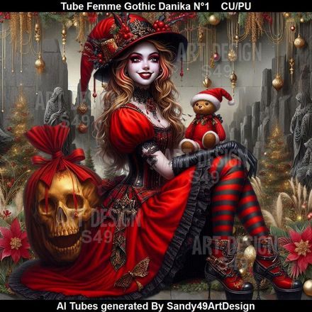 Tube Femme Gothic Danika N°1   2025