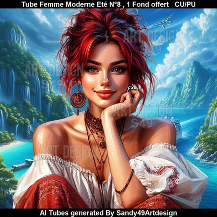 Tube Femme Moderne Eté N°8