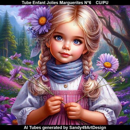Tube Enfant Jolies Marguerites N°6