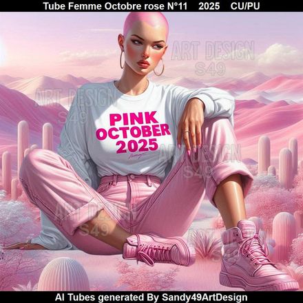Tube Femme Octobre rose N°11    2025