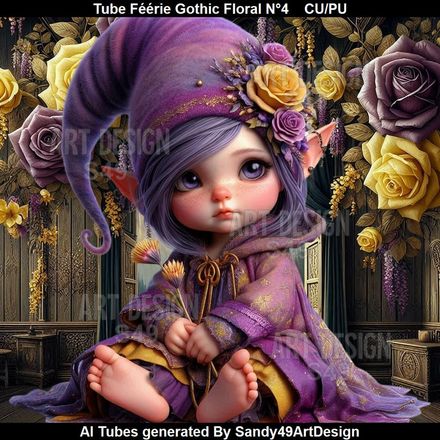 Tube Féérie Gothic Floral N°4