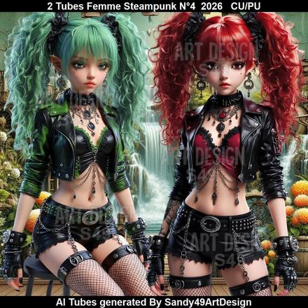 2 Tubes Femme Steampunk N°4  2026
