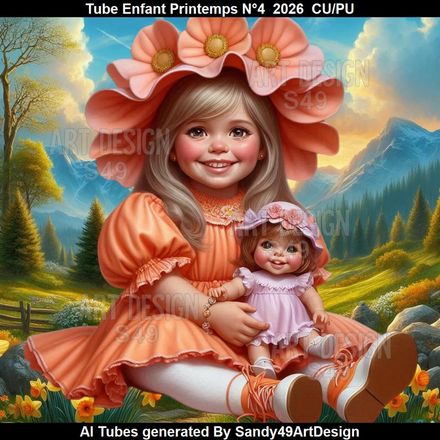 Tube Enfant Printemps N°4  2026