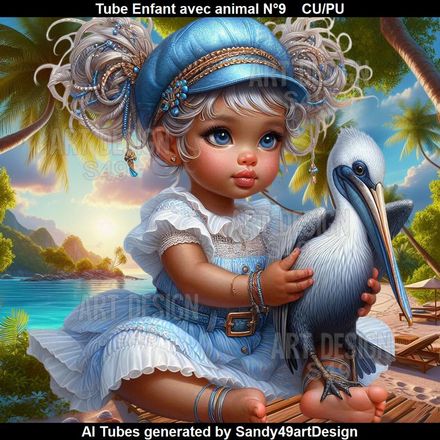 Tube Enfant avec animal N°9