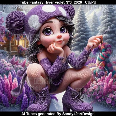 Tube Fantasy Hiver violet N°3  2026