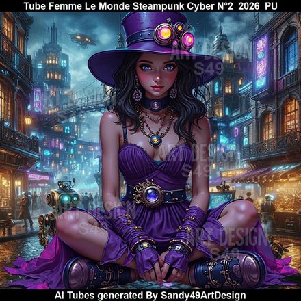 Tube Femme Le Monde Steampunk Cyber N°2  2026