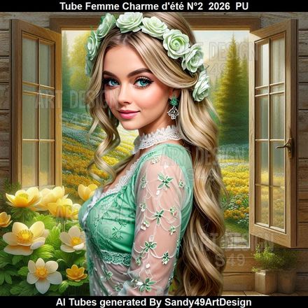 Tube Femme Charme d'été N°2  2026
