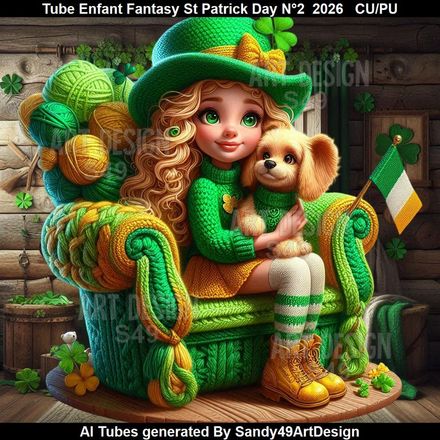 Tube Enfant Fantasy Saint Patrick Day N°2  2026